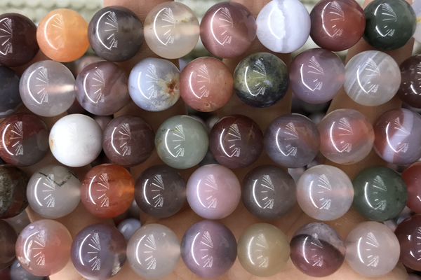 AGAT04 15 inches 12mm round agate gemstone beads