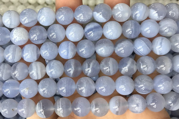 AGAT61 15 inches 10mm round blue lace agate beads