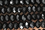 AGAT65 15 inches 2*4mm faceted rondelle black onyx gemstone beads