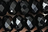 AGAT67 15 inches 5*8mm faceted rondelle black onyx gemstone beads