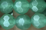 AVEN01 15 inches 8mm faceted round green aventurine gemstone beads