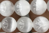 CALC02 15 inches 8mm round white calcite gemstone beads