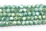 CAS322 15.5 inches 10mm round peacock angelite gemstone beads