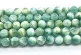 CAS323 15.5 inches 12mm round peacock angelite gemstone beads