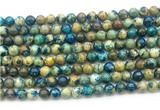 CAZ16 15.5 inches 6mm round azurite gemstone beads