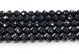 CON133 15.5 inches 10mm faceted round black onyx gemstone beads