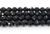 CON135 15.5 inches 14mm faceted round black onyx gemstone beads