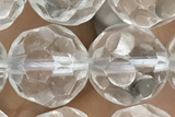 CRYS01 15 inches 10mm faceted round white crystal gemstone beads