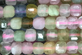 CUBE100 15 inches 2.5mm faceted cube tourmaline gemstone beads