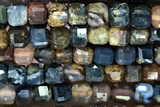 CUBE110 15 inches 2mm faceted cube pietersite gemstone beads