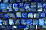 CUBE117 15 inches 2.5mm faceted cube lapis lazuli beads