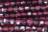 CUBE122 15 inches 2 mm faceted cube garnet gemstone beads