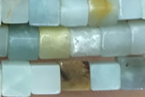 CUBE134 15 inches 4mm cube amazonite gemstone beads