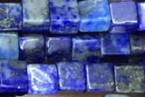 CUBE144 15 inches 4mm cube natural lapis lazuli beads