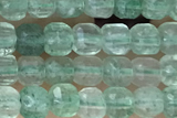 CUBE16 15 inches 3mm faceted cube green strawberry quartz gemstone beads