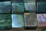 CUBE179 15 inches 6mm cube Indian agate gemstone beads