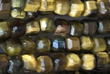 CUBE20 15 inches 2.5mm faceted cube yellow tiger eye gemstone beads