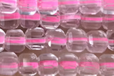 CUBE39 15 inches 3mm faceted cube rose quartz gemstone beads