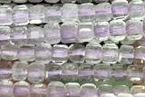 CUBE45 15 inches 2.5mm faceted cube lavender amethyst beads