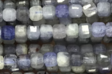 CUBE51 15 inches 2.5mm faceted cube iolite gemstone beads