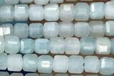 CUBE58 15 inches 2.5mm faceted cube amazonite gemstone beads