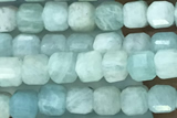 CUBE59 15 inches 2.5mm faceted cube amazonite gemstone beads