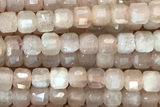 CUBE67 15 inches 2mm faceted cube moonstone gemstone beads