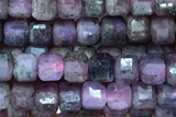 CUBE75 15 inches 2.5mm faceted cube ruby sapphire gemstone beads