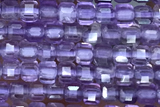 CUBE91 15 inches 2mm faceted cube amethyst tgemstone beads