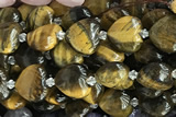 HEAR17 15 inches 20mm heart yellow tiger eye beads