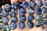 HEAR19 15 inches 20mm heart sodalite gemstone beads