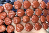 HEAR21 15 inches 20mm heart red jasper gemstone beads