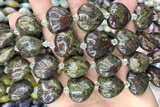 HEAR22 15 inches 20mm heart dragon blood jasper beads