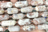 NUGG02 15 inches 12*25mm – 13*28mm faceted nuggets sunstone beads