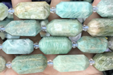 NUGG10 15 inches 12*25mm – 13*28mm faceted nuggets amazonite beads