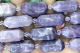 NUGG18 15 inches 12*25mm – 13*28mm faceted nuggets Chinese tourmaline beads