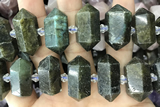 NUGG76 15 inches 12*23mm - 15*30mm faceted nuggets labradorite gemstone beads