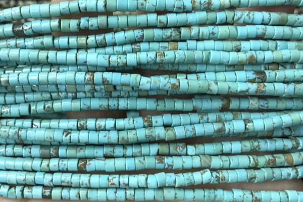 ROND122 15 inches 2*3mm heishi turquoise gemstone beads