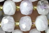 ROND135 15 inches 6*8mm faceted rondelle kunzite gemstone beads