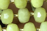 ROND146 15 inches 6*8mm faceted rondelle Korea jade gemstone beads