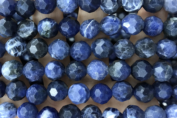 SODA02 15 inches 10mm faceted round sodalite gemstone beads