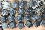 STAR15 15 inches 16mm star black water jasper beads