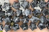 STAR23 15 inches 16mm star black labradorite gemstone beads