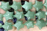 STAR33 15 inches 20mm star green aventurine gemstone beads