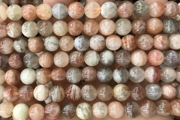 SUNS11 15 inches 8mm round golden sunstone gemstone beads