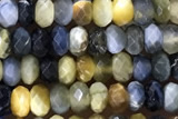 TIGE21 15 inches 2*4mm faceted rondelle golden & blue tiger eye beads