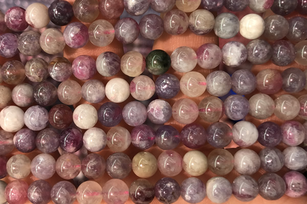 TPUR05 15 inches 6mm round tourmaline gemstone beads