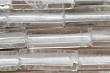 TUBE01 15 inches 4*13mm tube white crystal gemstone beads