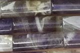 TUBE11 15 inches 4*13mm tube dogtooth amethyst gemstone beads