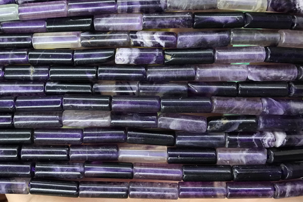 TUBE12 15 inches 4*13mm tube dogtooth amethyst gemstone beads